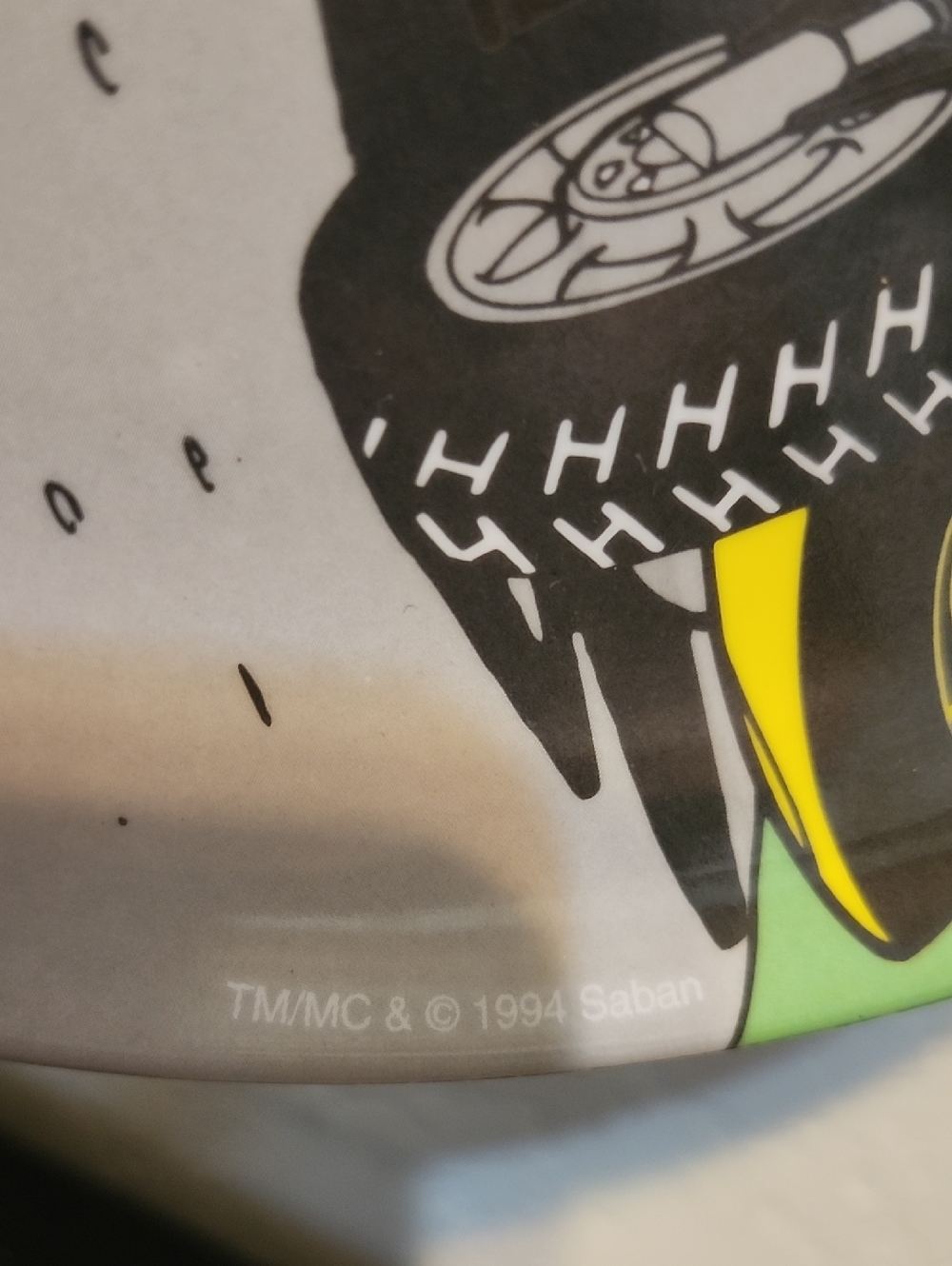 1994 Mighty Morphin Power Rangers Motorcycle Plate - Zak Designs - Picture 5 of 5